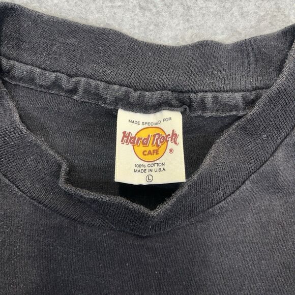 VTG Hard Rock Cafe New Orleans Mardi Gras 1991 T-Shirt Adult Large L Black USA - Picture 4 of 10